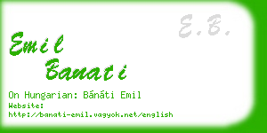 emil banati business card